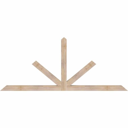 Ekena Millwork Saratoga Smooth Timber Gable Bracket, Douglas Fir, 84"W x 35"H x 3 1/2"D x 3 1/2"F, 10/12 Pitch GBW084X35X0404SAR00SDF